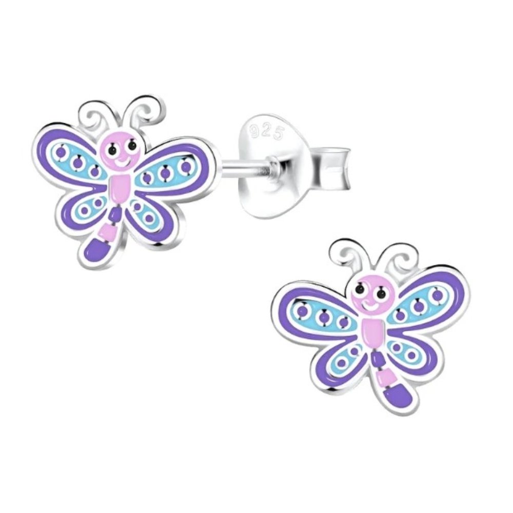 Sterling Silver Dragonfly Stud Earrings